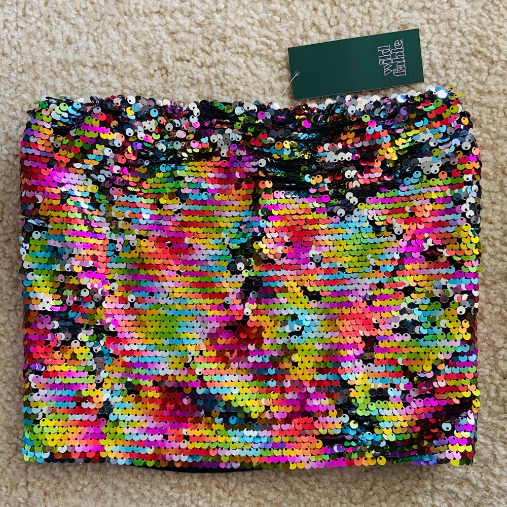 Shimmer tube top
